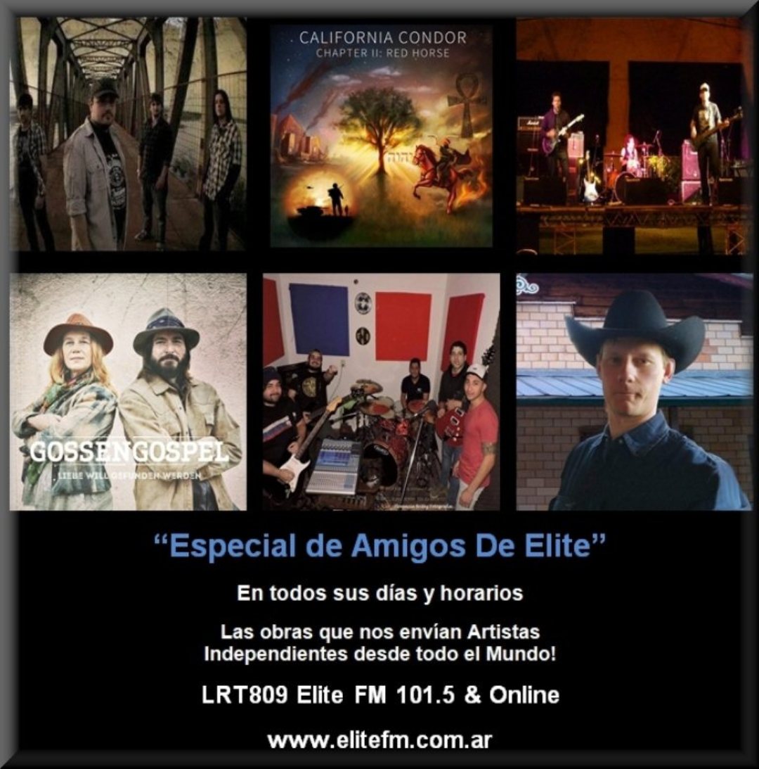 Artistas independientes en Amigos de Elite FM todos los días